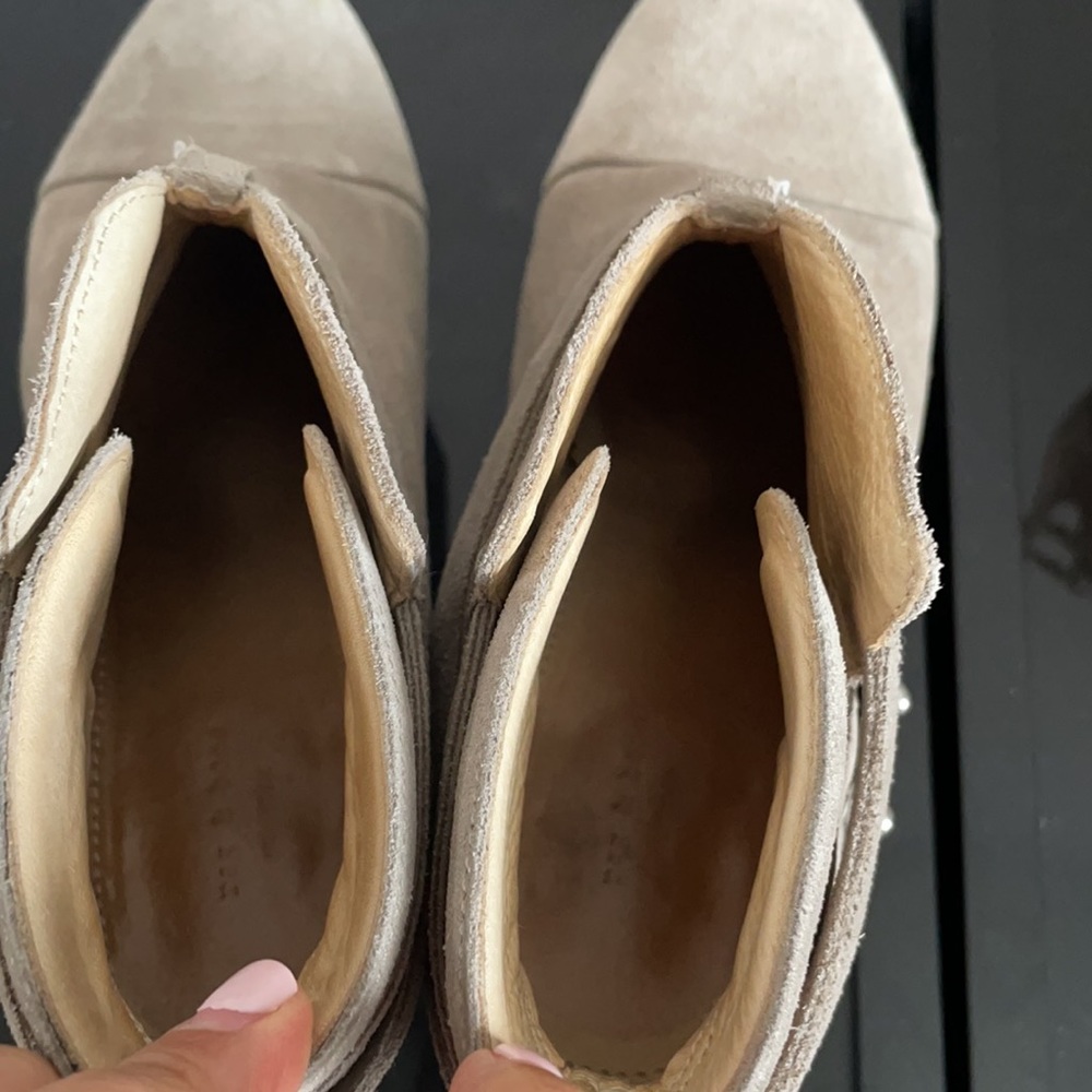 Rag And Bone Harrow Booties In Taupe Suede - image 8